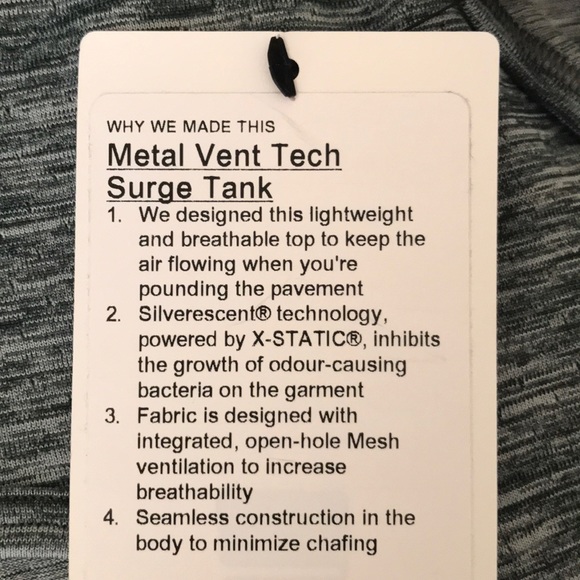 Lululemon metal vent tech surge tank - Picture 4 of 4